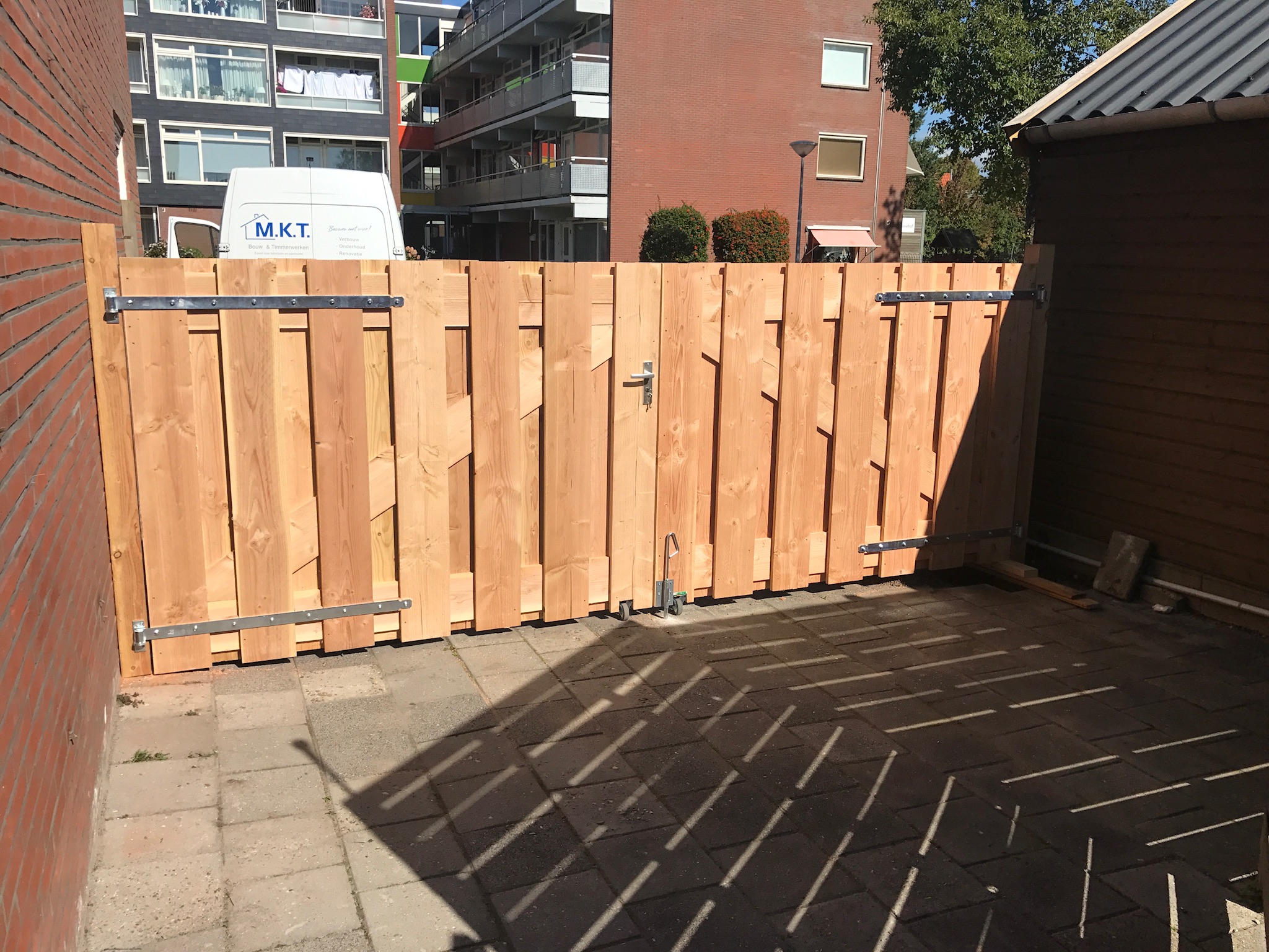 Pergola met klimplanten constructie